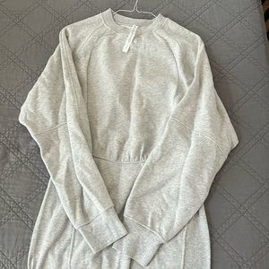 lululemon athletica Heather Gray Long Sleeve Dress